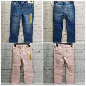 'THERABOUTS' SUPER~FLEX STRAIGHT~LEG DENIM JEANS 2 PAIR SET